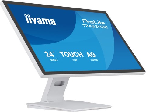 Iiyama ProLite T2452MSC-W1AG monitor komputerowy 60,5 cm (23.8") 1920 x 1080 px Full HD LED Ekran dotykowy Biały
