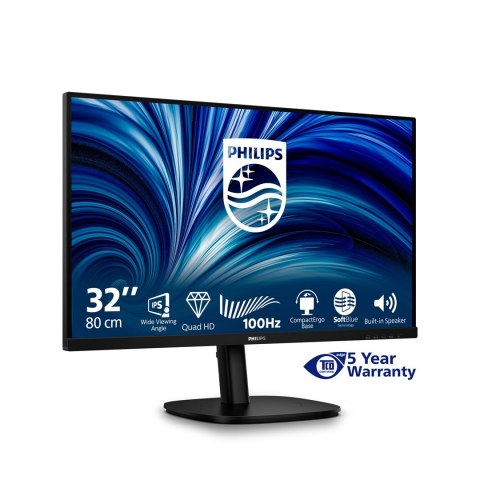 Philips 3000 series 32B2N3500/00 monitor komputerowy 80 cm (31.5") 2560 x 1440 px Quad HD LCD Czarny