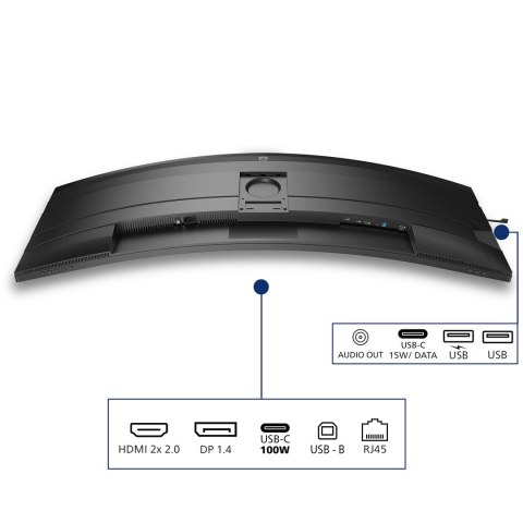 Philips 5000 series 49B2U5900C/00 monitor komputerowy 124 cm (48.8") 5120 x 1440 px Dual QHD LCD Czarny