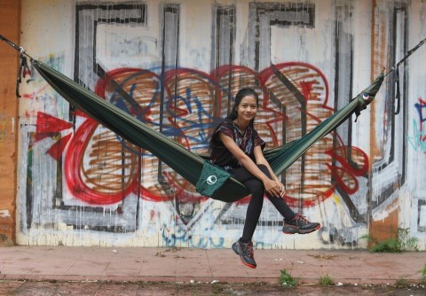 Hamak 2-osobowy Ticket To The Moon TMO0524 Zielony