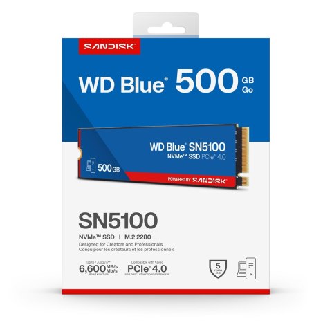 Western Digital WD Blue SN5100 500 GB M.2 PCI Express 4.0 NVMe QLC 3D NAND