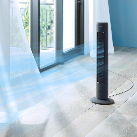 Philips | CX5535/11 | Wentylator wieżowy | Ciemnoszary | Średnica 31 cm | Liczba biegów: 3 | Oscylacja | Tak