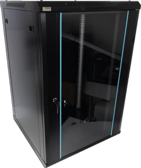 Szafa RACK Pulsar 18U   19" wisząca do złożenia 600x600 czarna