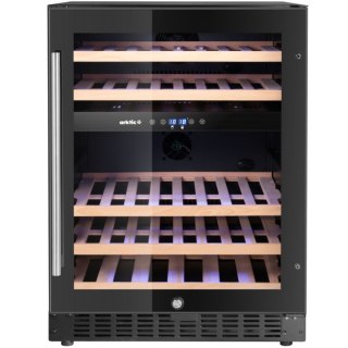 Lodówka chłodziarka do wina 2-strefowa na 46 butelek 137 l 565x595x820 mm