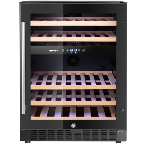 Lodówka chłodziarka do wina 2-strefowa na 46 butelek 137 l 565x595x820 mm