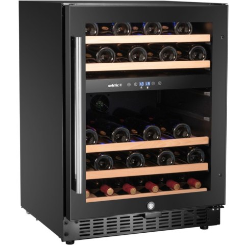 Lodówka chłodziarka do wina 2-strefowa na 46 butelek 137 l 565x595x820 mm