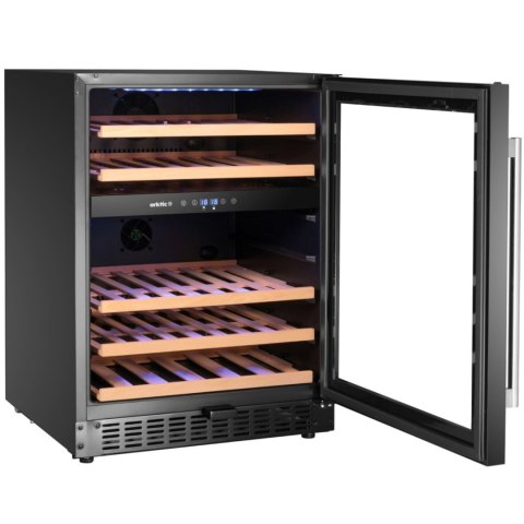 Lodówka chłodziarka do wina 2-strefowa na 46 butelek 137 l 565x595x820 mm