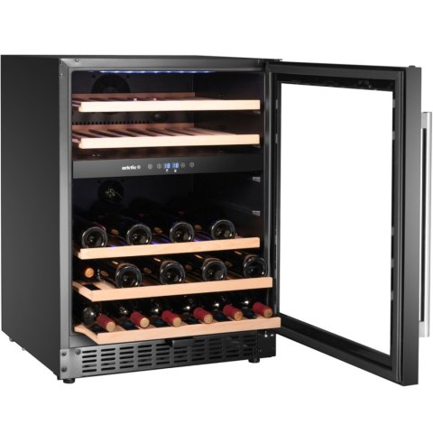 Lodówka chłodziarka do wina 2-strefowa na 46 butelek 137 l 565x595x820 mm