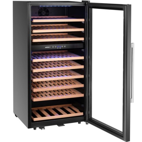 Lodówka chłodziarka do wina 2-strefowa na 91 butelek 230 l 590x595x1215 mm