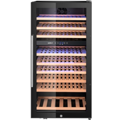 Lodówka chłodziarka do wina 2-strefowa na 91 butelek 230 l 590x595x1215 mm