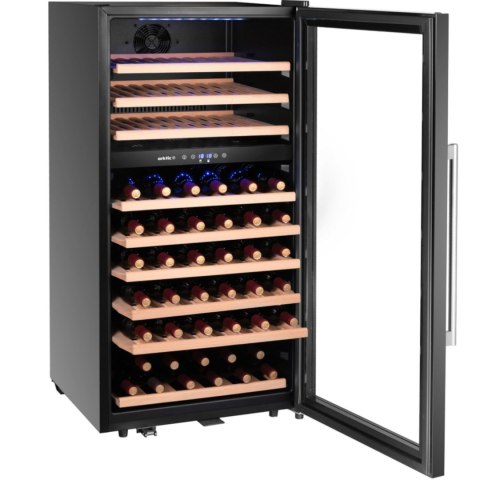 Lodówka chłodziarka do wina 2-strefowa na 91 butelek 230 l 590x595x1215 mm