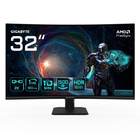 Gigabyte GS32QCA EU | 31.5" | VA | 180 Hz | 1 ms | 250 cd/m2 | HDMI ports quantity 2