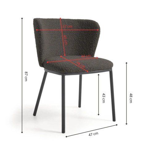 Krzesło tapicerowane TEDDY BEIGE