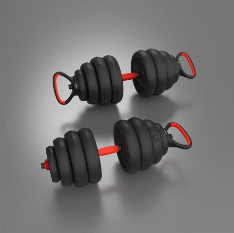 Zestaw ciężarów 6w1 HMS SGN140 (sztanga, sztangielki i kettlebell) 40kg