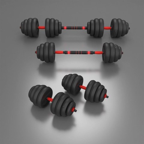 Zestaw ciężarów 6w1 HMS SGN140 (sztanga, sztangielki i kettlebell) 40kg