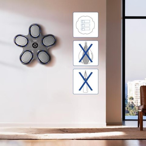 TB11 ELEKTRONICZNA TARCZA BOKSERSKA BLUETOOTH Z MUZYKĄ I RĘKAWICAMI HMS