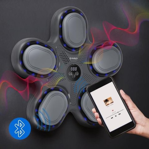 TB11 ELEKTRONICZNA TARCZA BOKSERSKA BLUETOOTH Z MUZYKĄ I RĘKAWICAMI HMS
