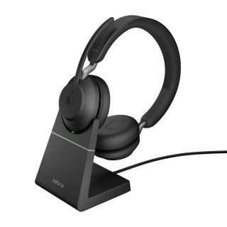 Jabra Evolve2 65 Zestaw słuchawkowy Bezprzewodowy Opaska na głowę Biuro/centrum telefoniczne USB Type-C Bluetooth Podstawka do ł