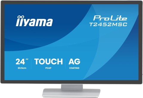 Iiyama T2452MSC-W2AG monitor komputerowy 61 cm (24") 1920 x 1080 px Full HD LED Ekran dotykowy Biały