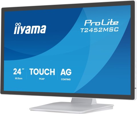 Iiyama T2452MSC-W2AG monitor komputerowy 61 cm (24") 1920 x 1080 px Full HD LED Ekran dotykowy Biały