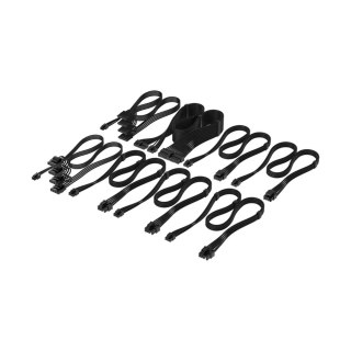 Corsair Premium Sleeved DC Cable Pro Kit, für Typ-5-Netzteil - schwarz