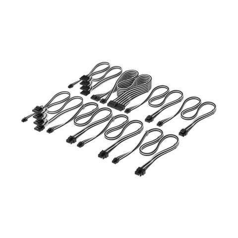 Corsair Premium Sleeved DC Cable Pro Kit, für Typ-5-Netzteil - schwarz/weiß