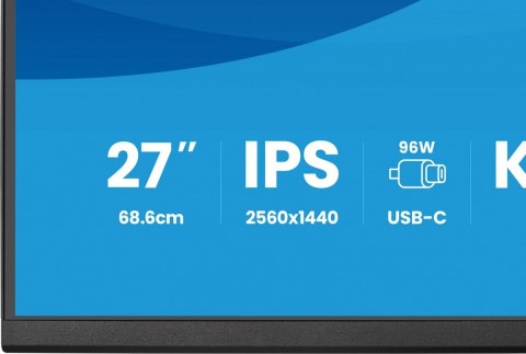 Monitor 27 cali XB2797QSNP-B1 IPS,QHD,USB-c Dock 96W,HDMI, 350cd,1ms, DP, DisplayPort x1 (Daisy Chain MST max. 2560 x1440), USB