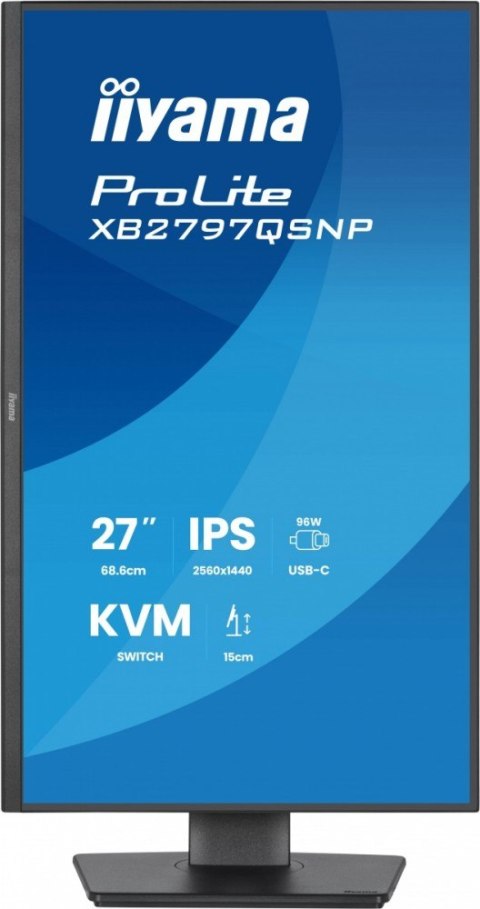Monitor 27 cali XB2797QSNP-B1 IPS,QHD,USB-c Dock 96W,HDMI, 350cd,1ms, DP, DisplayPort x1 (Daisy Chain MST max. 2560 x1440), USB