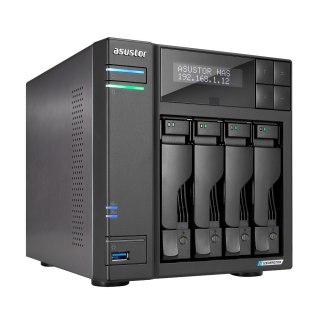 Asustor LOCKERSTOR 4 Gen2 (AS6704T) NAS Komputer stacjonarny Intel® Celeron® N N5105 4 GB DDR4 0 TB ADM Czarny