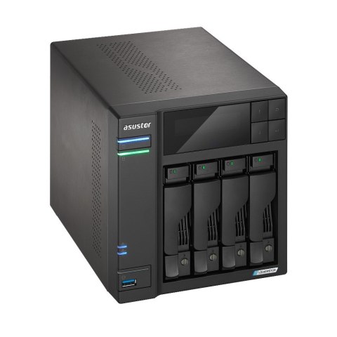 Asustor LOCKERSTOR 4 Gen2 (AS6704T) NAS Komputer stacjonarny Intel® Celeron® N N5105 4 GB DDR4 0 TB ADM Czarny
