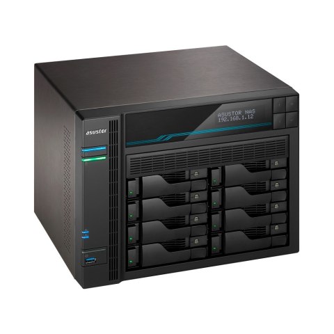 Asustor Lockerstor 10 AS6510T NAS Tower Intel Atom® C3538 8 GB DDR4 0 TB ADM Czarny