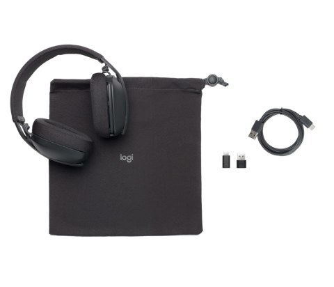 Logitech Zone Vibe Zestaw słuchawkowy Bezprzewodowy Opaska na głowę Połączenia/muzyka Bluetooth Grafitowy