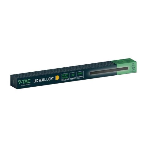 Oprawa ścienna elewacyjna LED linia V-TAC 23W IP65 czarna 140cm VT-1178 3000K 2875lm