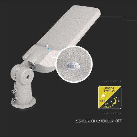 Oprawa uliczna LED V-TAC SAMSUNG CHIP z regulacją i czujnikiem światła 150W 135Lm/W VT-169ST-S 4000K 20250lm 5 lat  