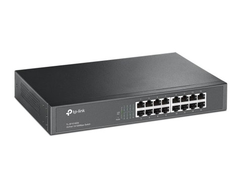 TP-Link TL-SF1016DS przełącznik sieciowy Nie zarządzany Fast Ethernet (10/100) 1U Czarny