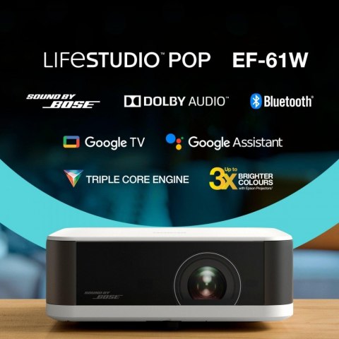 Projektor mini laser EF 61W FHD 700L 5m:1 1 6kg biały