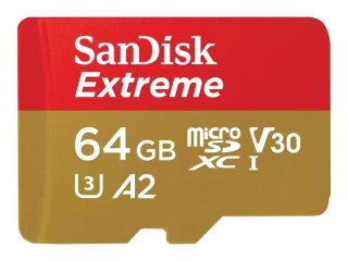 Karta pamięci MicroSDXC SanDisk EXTREME 64GB 170/80 MB/s A2 C10 V30 UHS-I U3