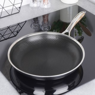 Patelnia Stalowa 24 cm ORION Cookcell Nieprzywierająca do Piekarnika