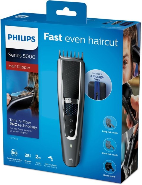 Philips 5000 series Hairclipper series 5000 HC5650/15 Maszynka do strzyżenia włosów z możliwością mycia