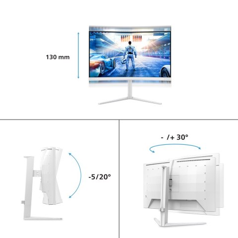 Philips Evnia 5000 27M2C5501/00 monitor komputerowy 68,6 cm (27") 2560 x 1440 px Quad HD LCD Biały