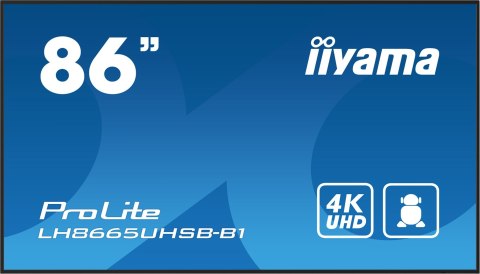 Płaski ekran iiyama LH8665UHSB-B1, 86 cali, 215,9 cm