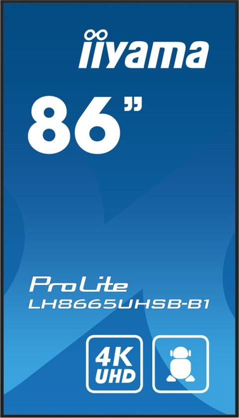 Płaski ekran iiyama LH8665UHSB-B1, 86 cali, 215,9 cm