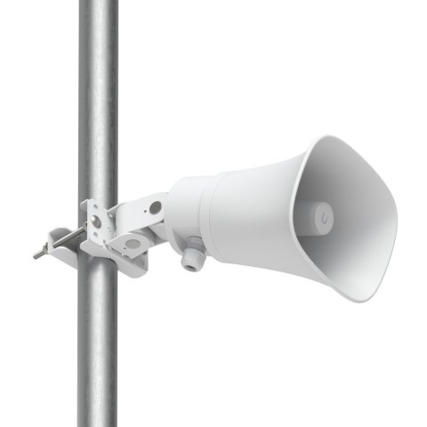 Zewnętrzny klakson Ubiquiti PoE 120 dB przeznaczony do pracy w każdych warunkach atmosferycznych