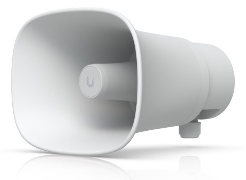 Zewnętrzny klakson Ubiquiti PoE 120 dB przeznaczony do pracy w każdych warunkach atmosferycznych
