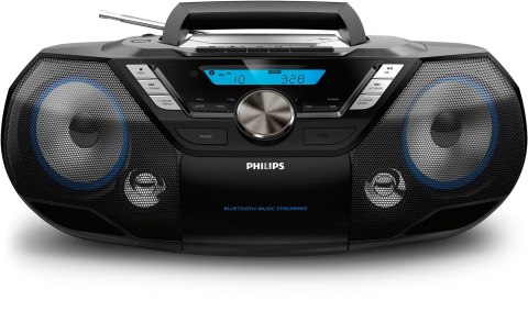 Philips AZB798T/12 przenośny system stereo Analogowe i cyfrowe 12 W DAB, DAB+, FM Czarny Odtwarzacz mp3