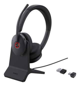 Słuchawki Yealink BH74 + Stand UC USB-C/A USB Type-C / USB Type-A Bluetooth Podstawka do ładowania Czarne (1208684)