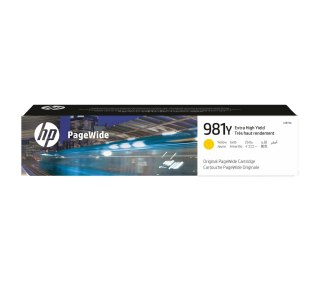 HP Oryginalny żółty wkład atramentowy 981Y PageWide o bardzo dużej pojemności