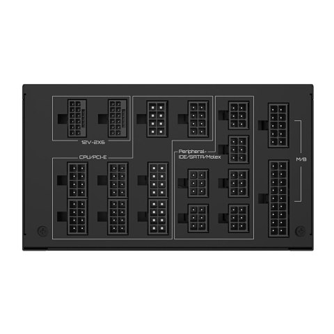 GIGABYTE UD1600PM PG5 AI TOP moduł zasilaczy 1600 W 20+4 pin ATX ATX Czarny