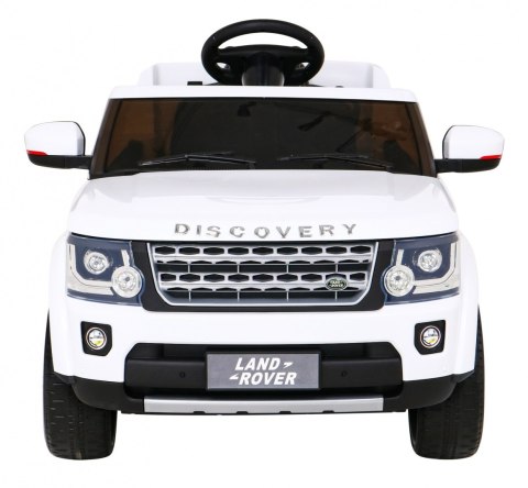 Land Rover Discovery Autko elektryczne dla dzieci Biały + Pilot + Koła EVA + Wolny Start + Radio MP3
