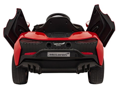 McLaren Artura na akumulator dla dzieci Czerwony + Napęd 4x4 + Pilot + Wolny Start + EVA + Audio LED